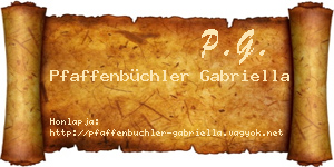 Pfaffenbüchler Gabriella névjegykártya